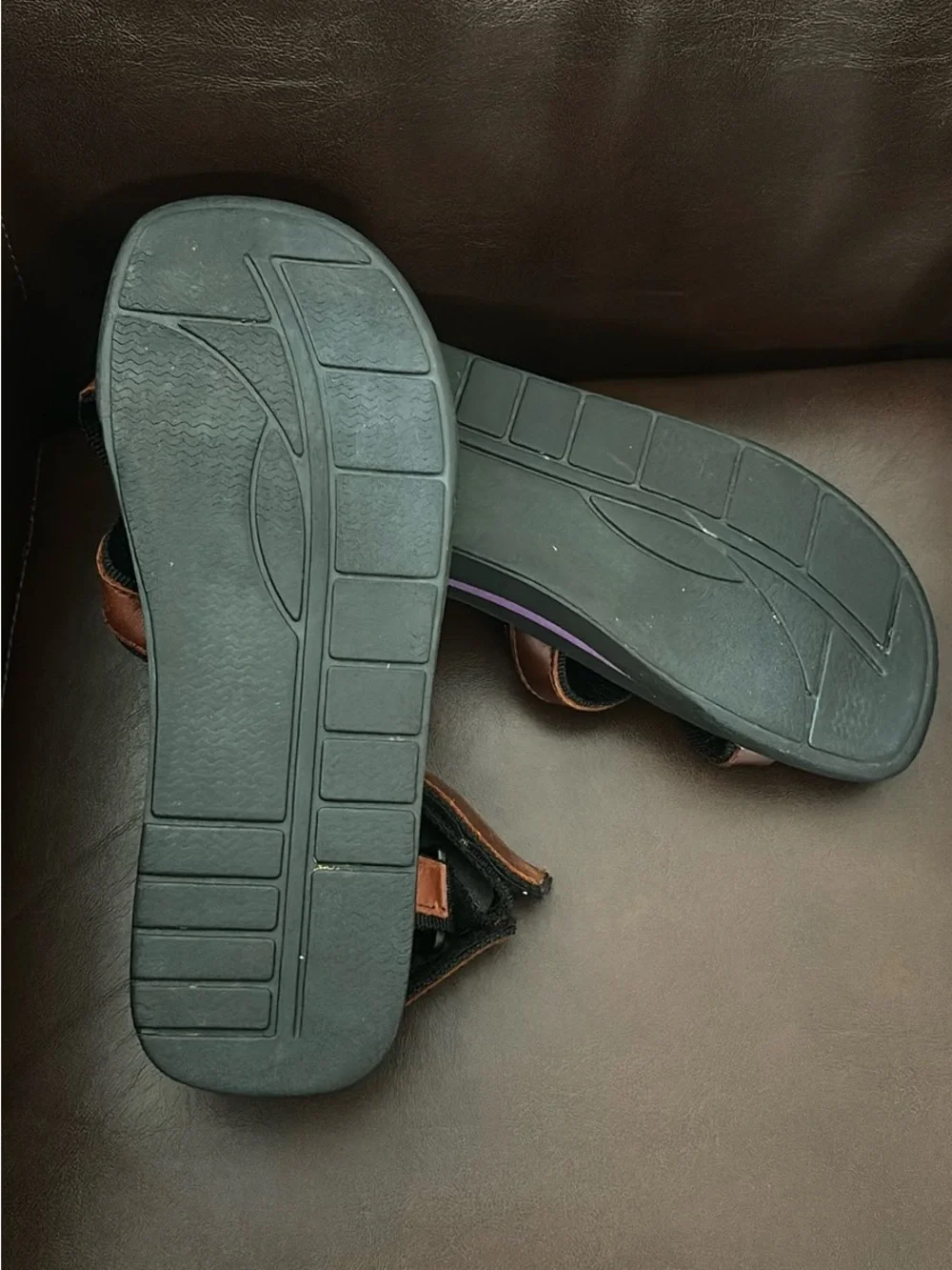 Mens sperry topsider sling back Velcro snap Sandals. Size 12.